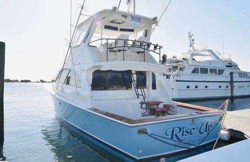 Morehead City Boat Rental | Boat with all the amenities: pool, hot tub, gym, beach, & wild horses
