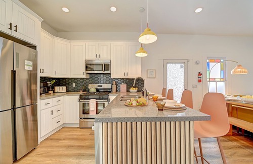 Logan Heights House | Boho Bungalow with Hot Tub Oasis