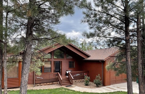 Show Low Cabin | Boho cabin mins from lake; jacuzzi tub, king beds, arcade game room, bunk room!