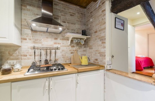 Historic Center Apartment | Brand new one bedroom apartment a short distance from the center situated on the second floor of a historic building without elevator and can accommodate up to 4 people. You will also find a well-kept small terrace overlooking the greenery from the windo
