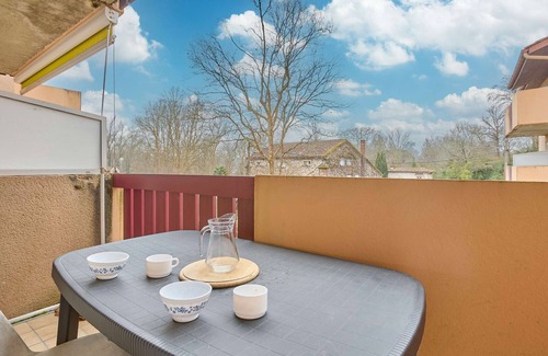 Barbotan-les-Thermes Apartment | Bright T1 bis apartment with balcony, parking, and Wifi - 2 people
