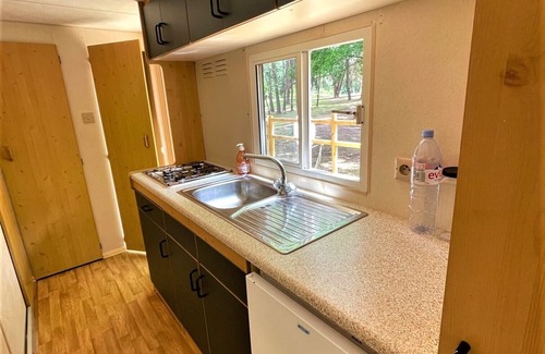 Braize RV Rental | Bungalow 'Charmant Mobile Home En Foret' with Shared Pool, Private Terrace and Shared Garden