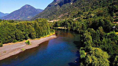 Conaripe House | Cabañas Ruka Rayun vista y acceso al lago en Coñaripe