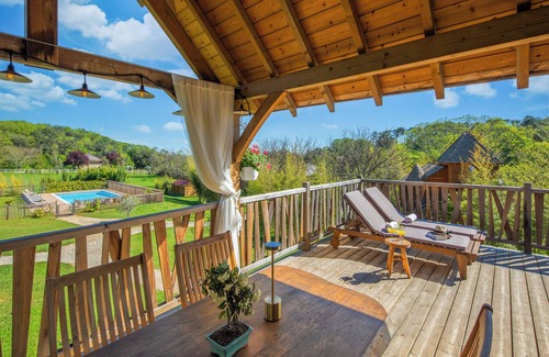 Carsac-Aillac Cabin | Cabane Mayreau with private Jacuzzi - Domaine de Campagnac Spa & Sauna