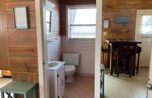 Dennis Cabin | Cabin One on waterfront point across from Monkey Island at Stony Point Resort