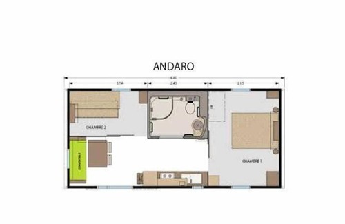 La Chaize-Giraud House | Camping Les Alouettes* - Mobile home PMR Excellence 3 rooms 4/6 people