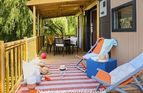 Cahagnolles House | Campsite L'Escapade - Taos Mobile Home 4 Rooms 2 Bathrooms 6 People Air Conditioned