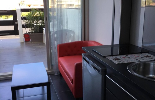 Naturist Village Apartment | Cap d'Agde naturist village apartment rental, partial sea view