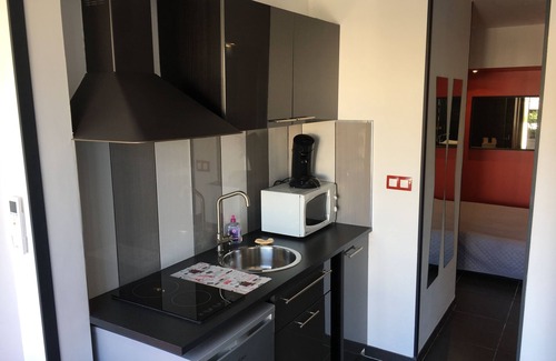 Naturist Village Apartment | Cap d'Agde naturist village apartment rental, partial sea view