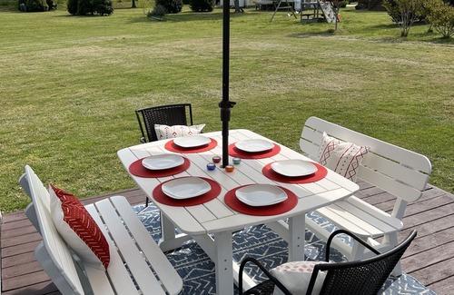 Kings Creek Landing House | Cape Charles home with pool and golf cart 5 minutes from the beach!
