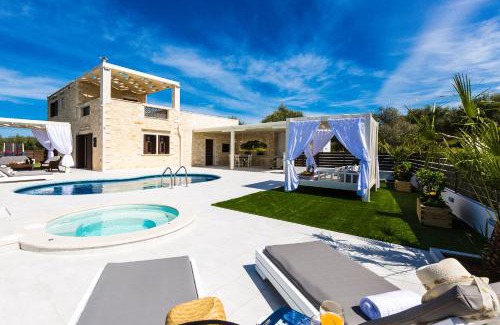 Roumeli Villa | Caramel Villa, with 40m2 Pool & Spa Whirlpool, By ThinkVilla