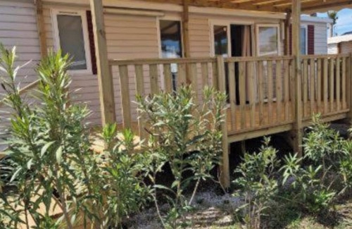 Serignan RV Rental | Caravan 'Mobilhome 8pers Les Sables Du Midi' with Private Terrace, Wi-Fi and Air Conditioning