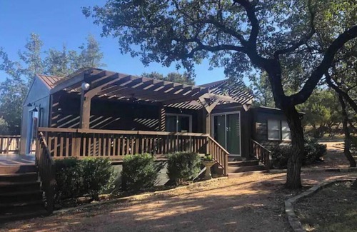 Austin Cabin | "Cardinal" cabin in 2 acre boutique tiny home resort w pool!