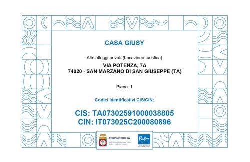 San Marzano di San Giuseppe Apartment | Casa Giusy