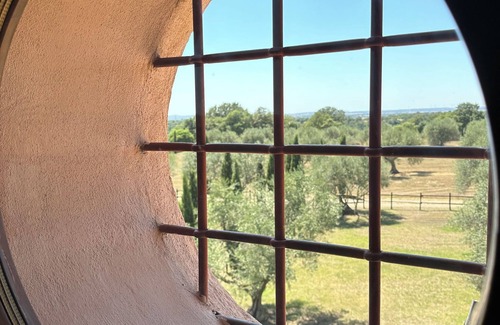 Montefiascone Villa | Casale degli Ulivi: country villa with pool, terrace and fireplace