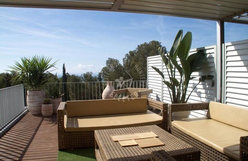 Les Roquetes Apartment | Casas del Mar 5 minutes from Sitges! Duplex with sea views