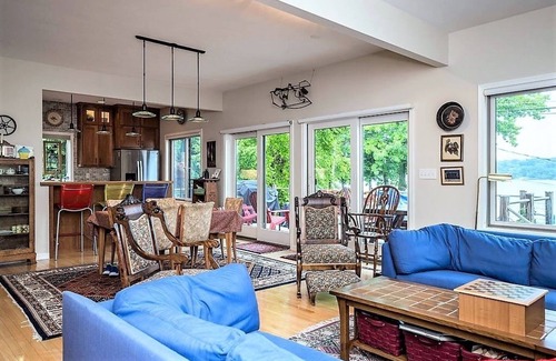 Cazenovia House | Cazenovia Lake Waterfront Home with Boat Dock and Power Boat Option