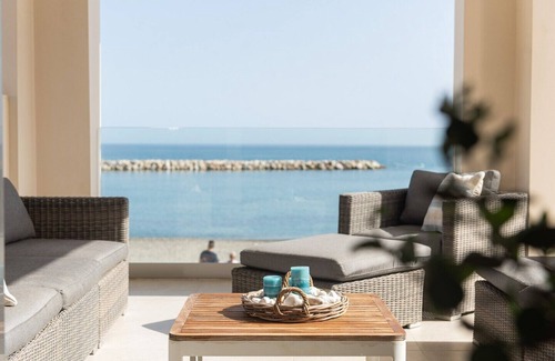 Kolymbari Villa | CELESTINE, beach front villa with roof top pool and spectacular views.
