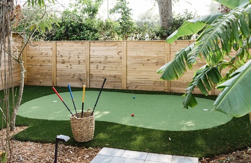 Central Beach House | Central Beach Pool Home - Putting Green - EV Charger - Dogs Welcome