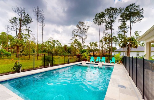 Rural Estates House | Centrally located home with private pool, firepit, patio, grill, 2 bikes, & AC