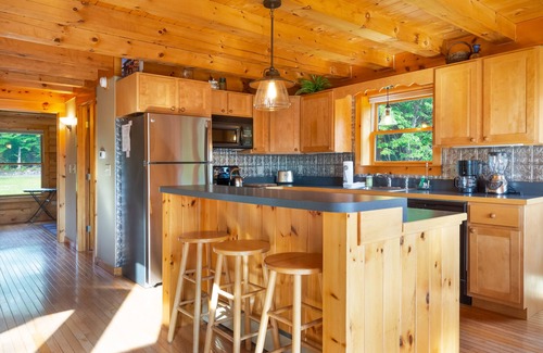 Franconia Cabin | Charming and Secluded Cabin w/Wood Stove, Private Hot Tub, and Mountain Views