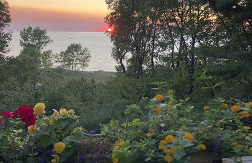 Pentwater House | Charming, beach house close to town on dune with fabulous view of Lake Michigan