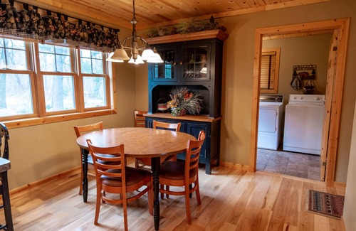 Cushing Cabin | Charming Cabin on Fish Trap Lake: Fireplace, boat lift & beautiful walk out