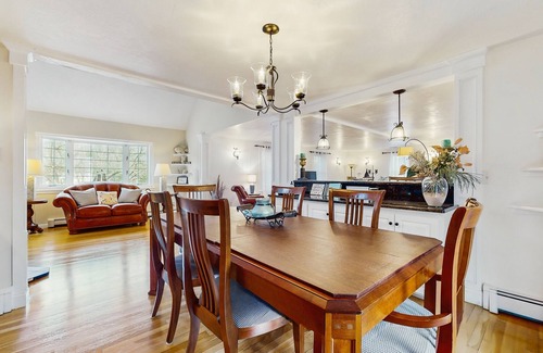 Osterville House | Charming home with open layout, deck, grill, AC, W/D, & yard