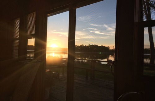 South Haven Cabin | Charming Knotty Pine Cabin w/Incredible Lake Views!