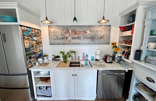 Glen Arbor Cottage | Charming & renovated airy Train Depot turned cottage steps from Lake Michigan