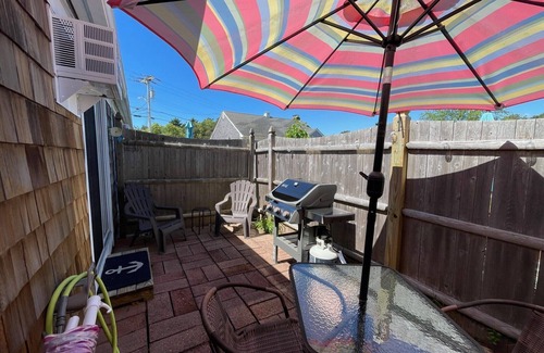 Dennis Port Condo | Charming Romantic Studio with Kitchenette, Private Patio. Walk to Beach!