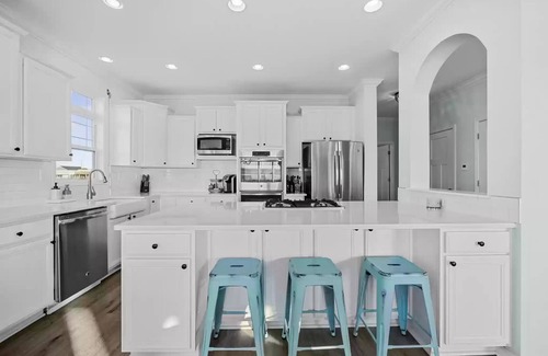 Topsail Beach House | Charming soundside home with private beach & dock