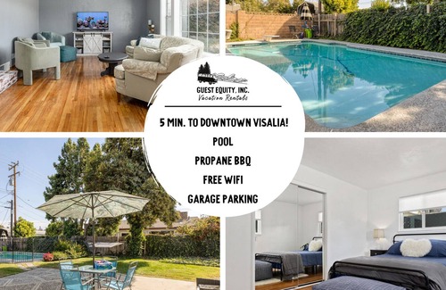 Visalia House | Cheerful & Cozy 3bd w Pool, Yard, Great Location | 3 Bed, 2.5 Bath