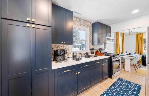 South Bend House | Chic 2BR Near ND King+Queen Beds Firepit/Grill