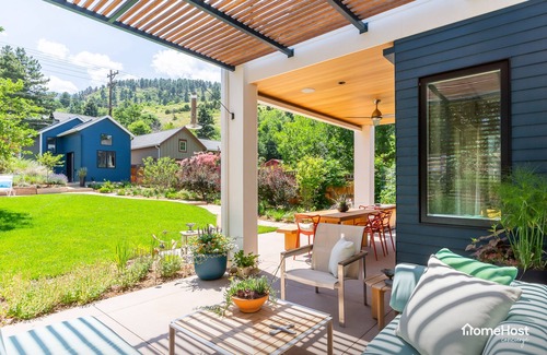 Lower Arapahoe House | Chic Home with Lush Garden & Mountain Views, Steps to Downtown & CU