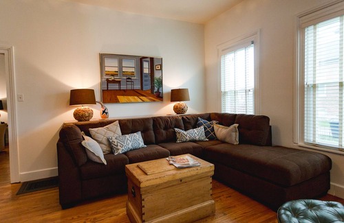 Michigan City Cottage | Classic Roomy Cottage. Best walk-to-everything location.