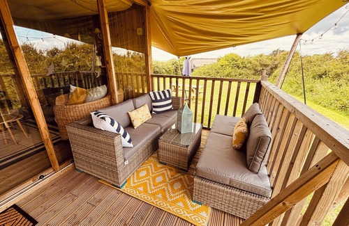 Torpoint RV Rental | Coastal Charm: Luxury Safari Tent (Cornish vibes) Rame Peninsula Glamping