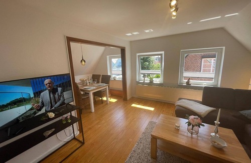 Landkirchen Apartment | Comfortable apartment on Fehmarn with garden, fitness room and private parking space