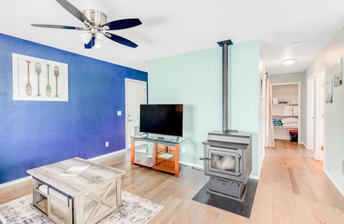 Westport House | Contemporary dog-friendly home with backyard, patio, washer/dryer, pellet stove