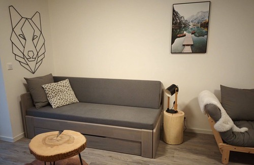 Rokytnice nad Jizerou Apartment | Cosy apartment for 3 people with WIFI, pool, TV, terrace and parking