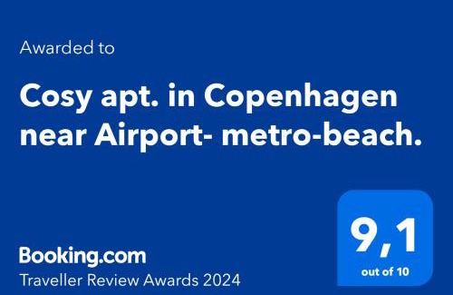 Amager Apartment | Cosy apt. in Copenhagen near Airport- metro-beach.