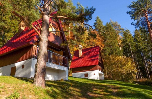 Karlovy Dvory Cottage | Cottage with a view of Lipno lake