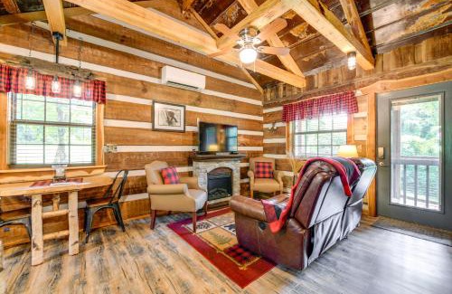 Cosby House | Covered Deck and Fire Pit Smoky Mountain Cabin