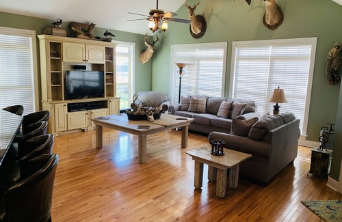 Goshen Cabin | Covey Point offers a cozy space for 12 w/a game room & an outdoor living area!