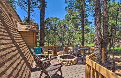 Overgaard Cabin | Cozy A-Frame Cabin in Overgaard: Pets Welcome