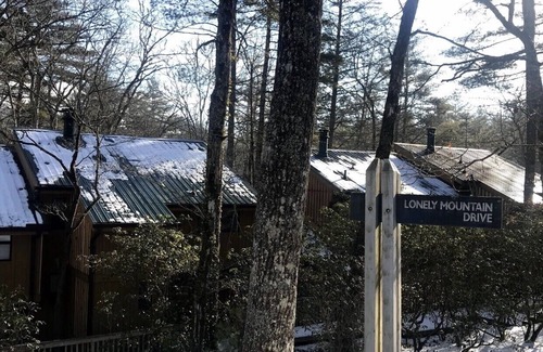 Sapphire House | Cozy Cabin with fireplace and screened in porch in Sapphire Valley.