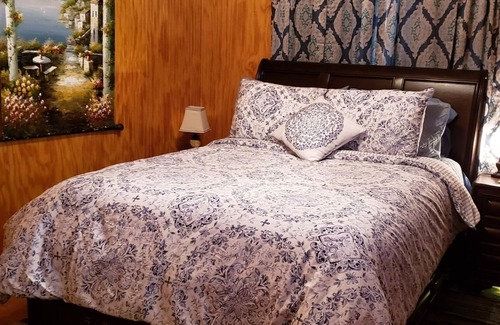 Oscar Cabin | Cozy modern 700 sq ft cabin on US Hwy 70 & 81- 8 MI to Waurika Lake & Red River