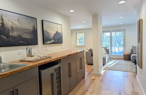 Bethel Ski Chalet | Cozy, sun filled mountain retreat w/45 private acres, hot tub, gym, car charger!