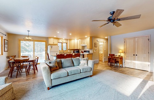 Presque Isle House | Cozy tree-lined home located near town, lakes, walking & bike trails, w/firepit