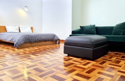 Coimbra Cabin | CQ4 | Large Room with Double Bed, Balcony, Sofa & Workspace
